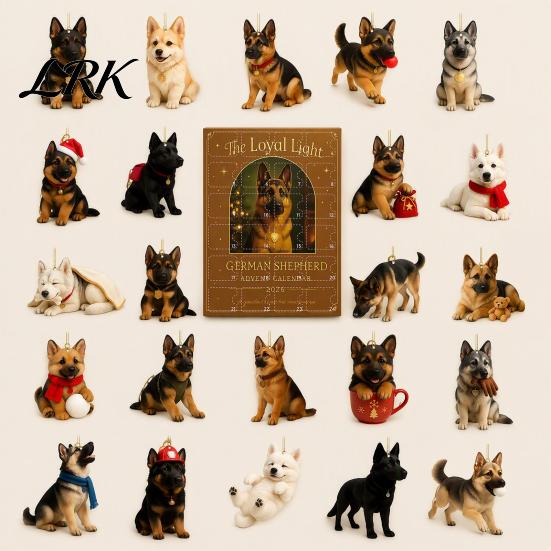 Christmas Gift for Kids Advent Calendar 2026, 24 Days Sea Turtle/Big Foot/Highland Cow/Dog Ornaments Winter Snowman Ornament Countdown Calendar,