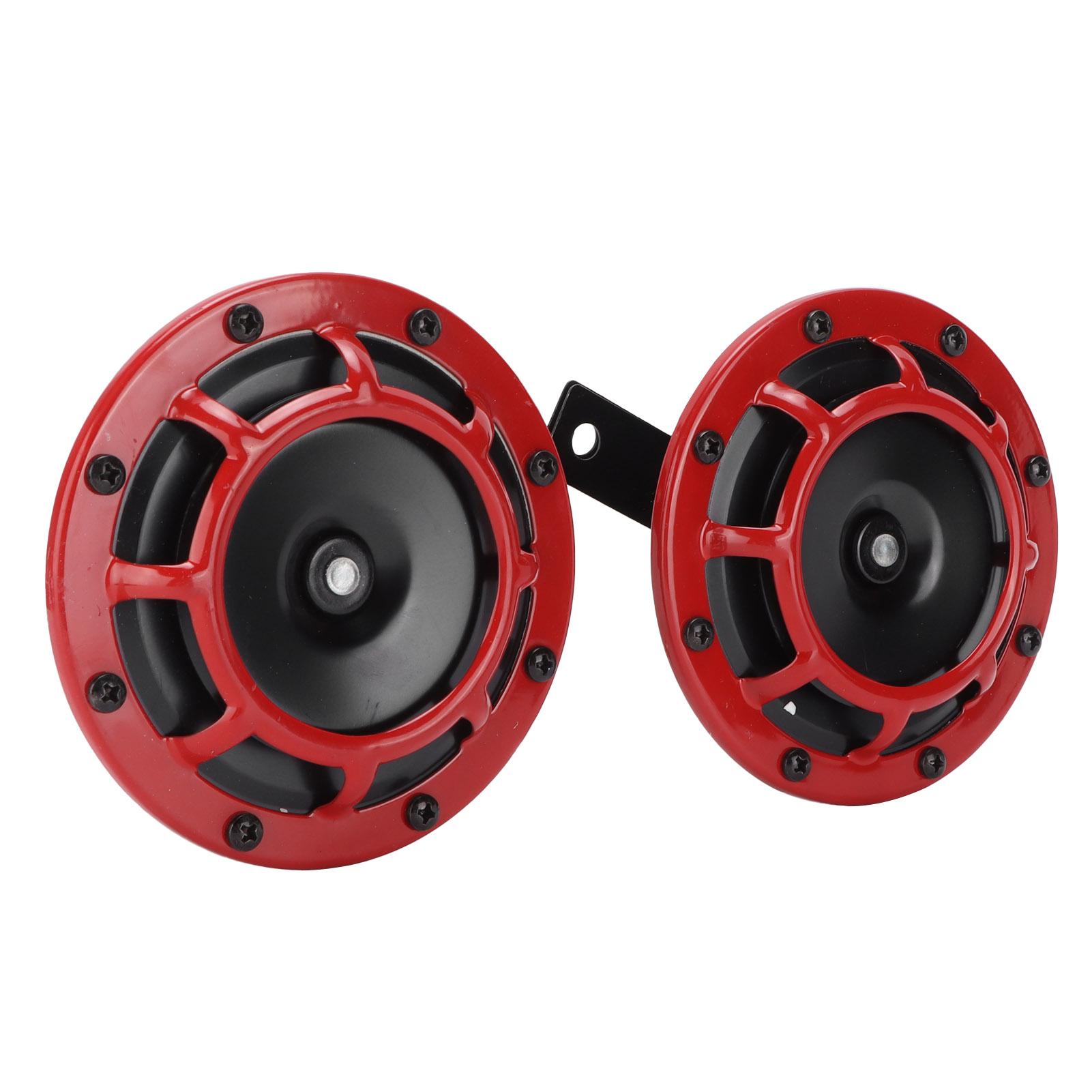 

12V Пара гудков Красный Компактный Супертон Громкий Звук 139170 дБ Универсальный для мотоцикла, автомобиля