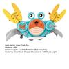 Electric Walking Gear Crab Toy with Music Light Cartoon Crawling Crab DIY Assembly Toy Toddlers Boys Girls Interactive Animal Musical Toy
