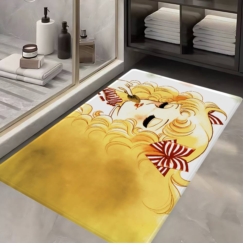 Cartoon Women's Candy Candy Bathroom Mat Anti-slip Absorb Water Long Strip Cushion Bedroon Mat Welcome Doormat