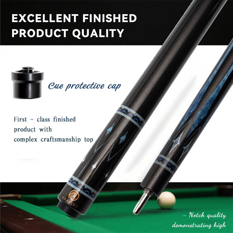 OKHEALING Karbonfaser Billard Queue Billardstöcke 12,9 mm Spitze Uni-loc Gelenk 147 cm / 58 Zoll Länge 19~21 oz Gewicht