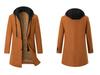 Europäische und amerikanische Kapuzenjacke Herbst/Winter 2025 aus Wollmischung mit dicker Baumwollwattierung