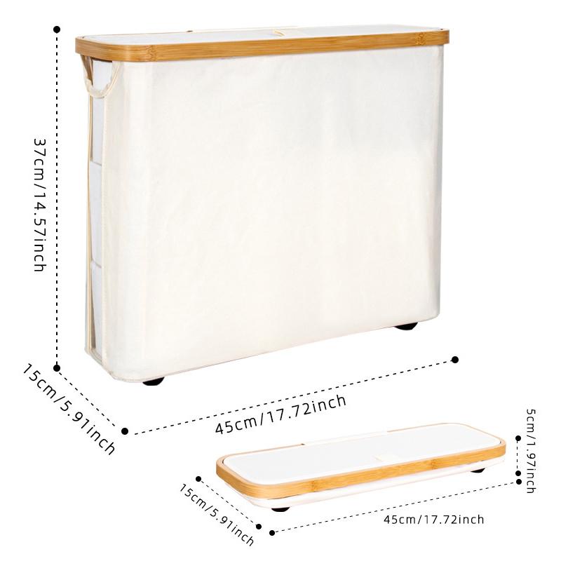 Wood Frame Toilet Paper Holder On The Floor-Large Capacity Organizer For Bathroom Waterproof Toilet Paper Holder With Lid