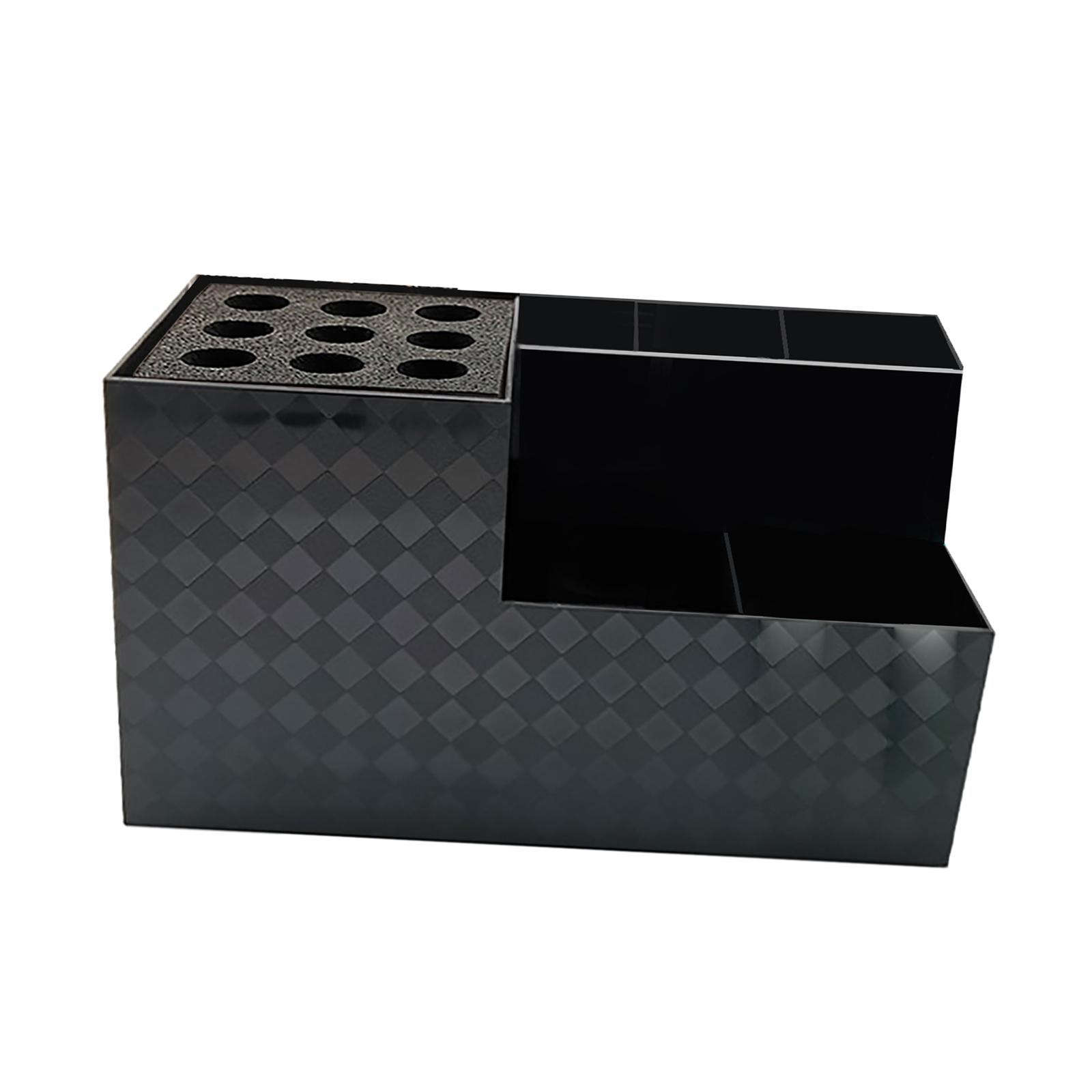 

Держатель для парикмахерских инструментов, многофункциональный износостойкий органайзер для щеток для волос, подставка для ножниц для стрижки, щеток, зажим для машинки для стрижки волос чёрный