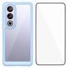 For OnePlus Ace 3V 5G Phone Case WANLONFENG XC Series TPU Acrylic Cover with Tempered Glass (Big Lens Hole)
