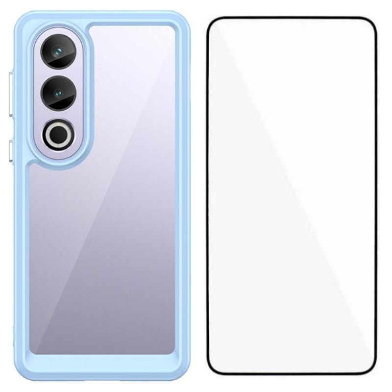For OnePlus Ace 3V 5G Phone Case WANLONFENG XC Series TPU Acrylic Cover with Tempered Glass (Big Lens Hole)