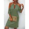 Rochie MINI de vară fără mâneci cu imprimeu, modă nouă pentru femei, rochie casual cu gât halter, mărime plus