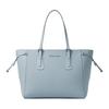 Voyager Brand Logo Tote Bag Saffiano Leather Hand Shoulder Bag Large Women's Blue