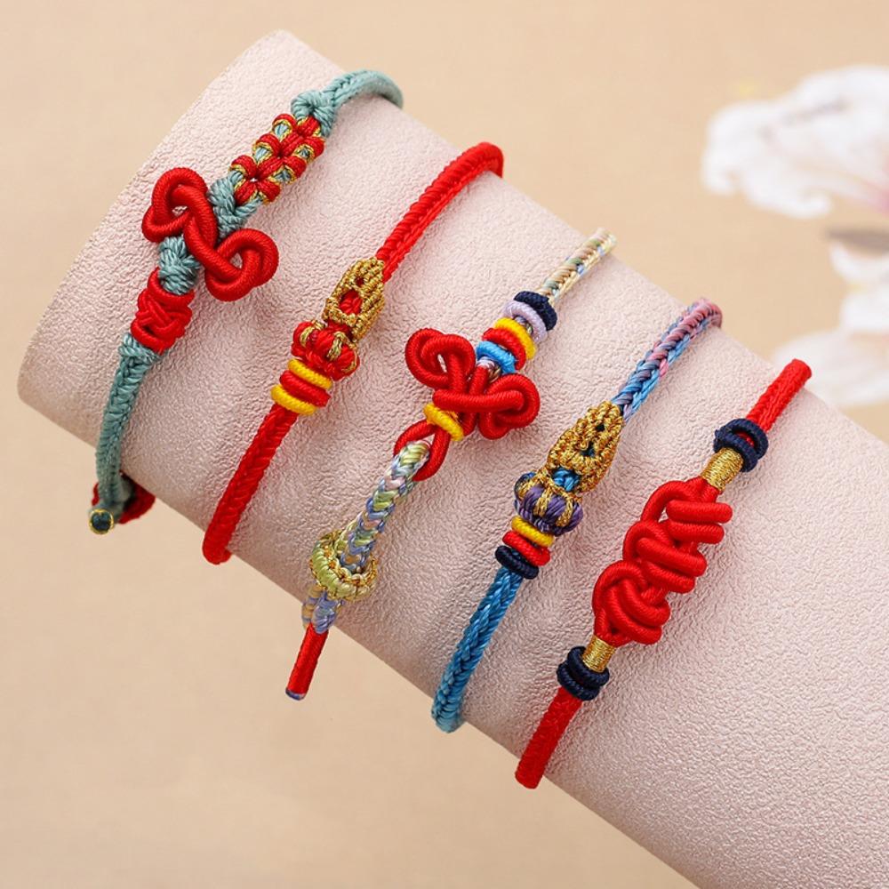 Fashion Colorful Bracelet DIY Handmade Weaving Hand Rope Ethnic Style Hand Strap Holiday Gifts