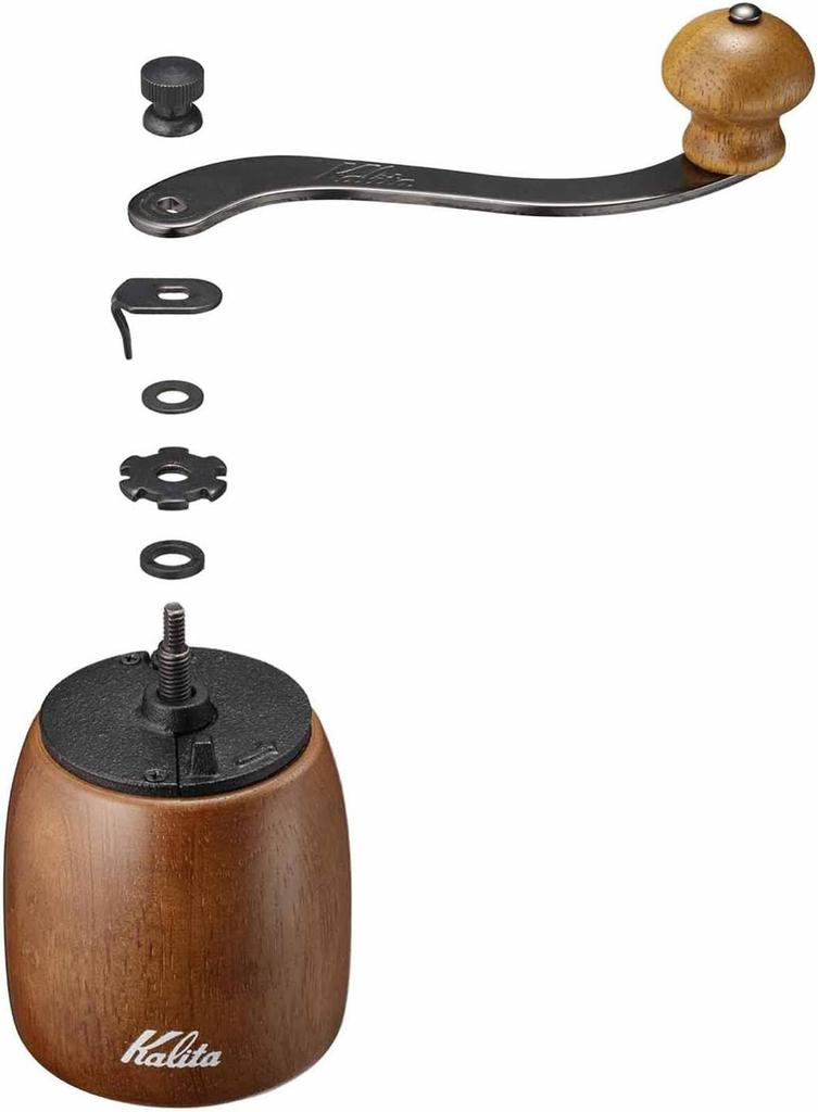 Kalita ac Coffee Wooden with Aluminum Grinding for High Grinding Brown Adjustable Grind Manual Present KH-9 Grinder, Consistency, (BR), Size, Grinder,