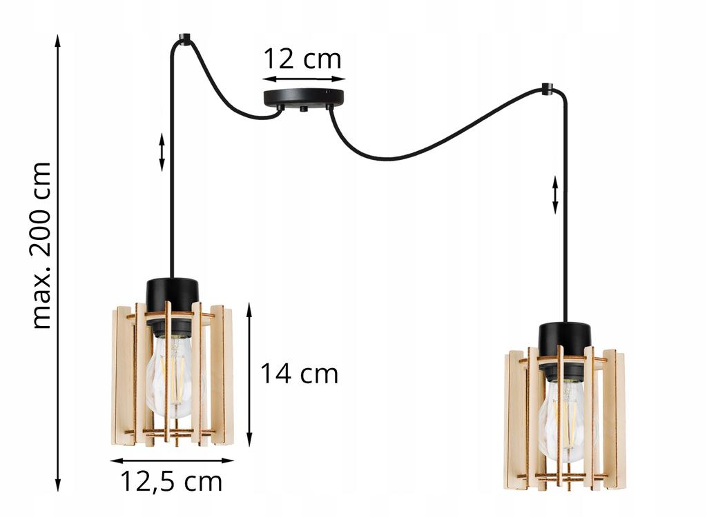 MODERN WOODEN LED CEILING HANGING LAMP