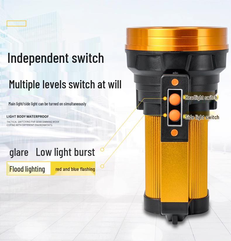 Rechargeable High-Power LED Xenon Spotlight: Super Bright, Long Range, Handheld for Outdoor, Home, Patrol & Mining