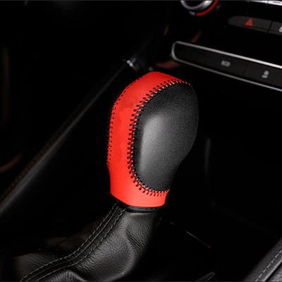 Leder-AT-Schaltknauf-Abdeckung für Renault Koleos Talisman Megane Captur Clio Scenic Kadjar Fluence für Samsung QM5 QM6