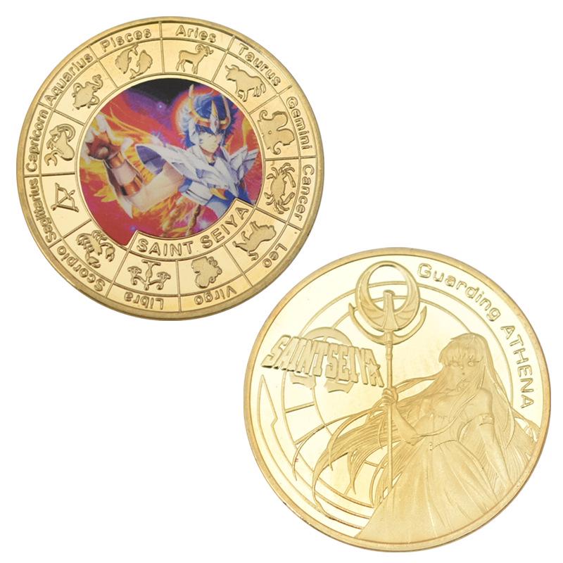 Saint Seiya Die-cast Metal Commemorative Coin Badge Gift