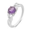 Silver Ring with Natural Amethyst 1.55ct, Item Weight 2.25 Gr (2194781)