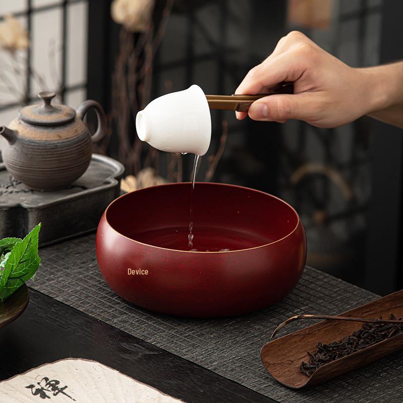 High-Grade Brass Tea Wash Basin for Home or Office - Chinese Retro Style Water Container