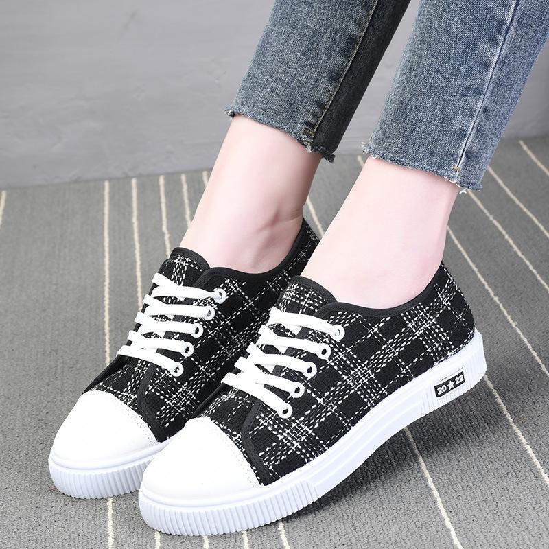 

Canvas shoes women s spring new breathable fashion sports and leisure shoes Korean version versatile flat-soled student shoes women s single shoes 35