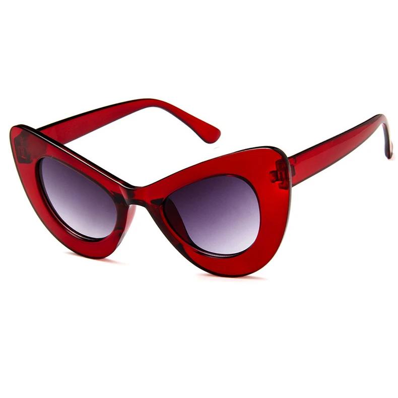 Luxury Designer Oversized Cat Eye Sunglasses Women Vintage Sweet Sexy Ladies Big Frame UV400 Sun Glasses