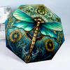 Dragonfly Artwork Design 8-Frame for Travel, Camping, Casual Lightweight Portable Umbrella, Essential for Every Family Holidays Birthday Gift