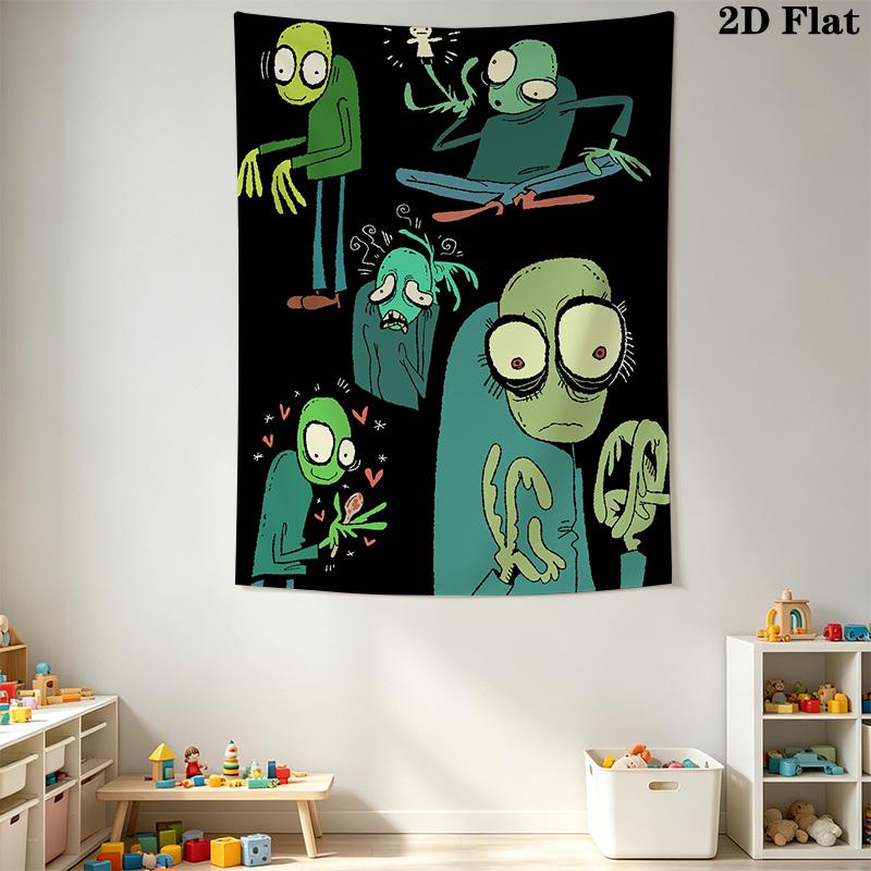 Salad Fingers Pattern Home Decor Tapestry, Wall Hanging, Decorative RV Wall Cloth.MGT0918350