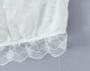 Women's Spring White Lace Cami Top & Ruffle Trim Embroidered Skirt Set