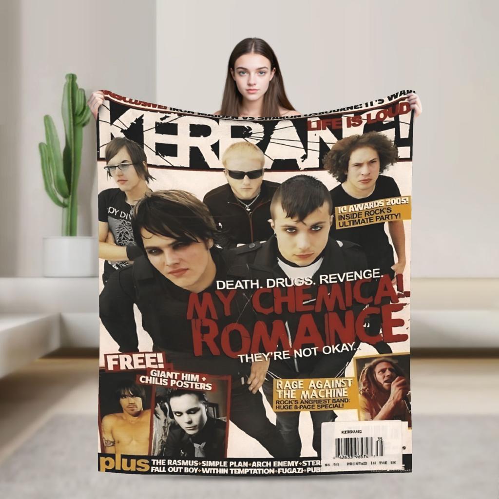 Gerard Way MCR VIntage   Blanket Quality Soft My Chemical Romance Throw Blanket Winter Students Living Room Fashion Bedspread