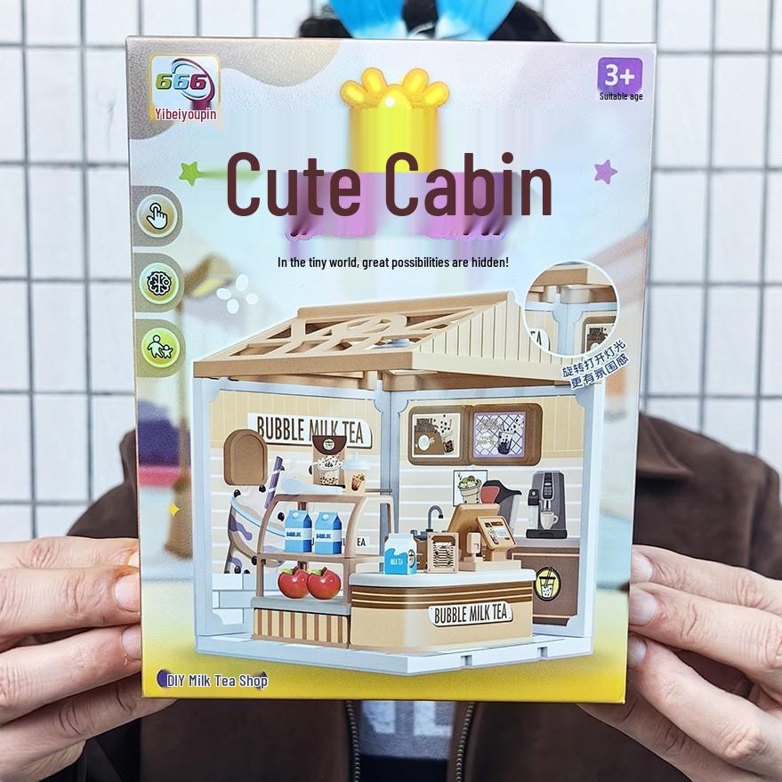 Illuminated Educational Cabin Building Toy Set for Kids