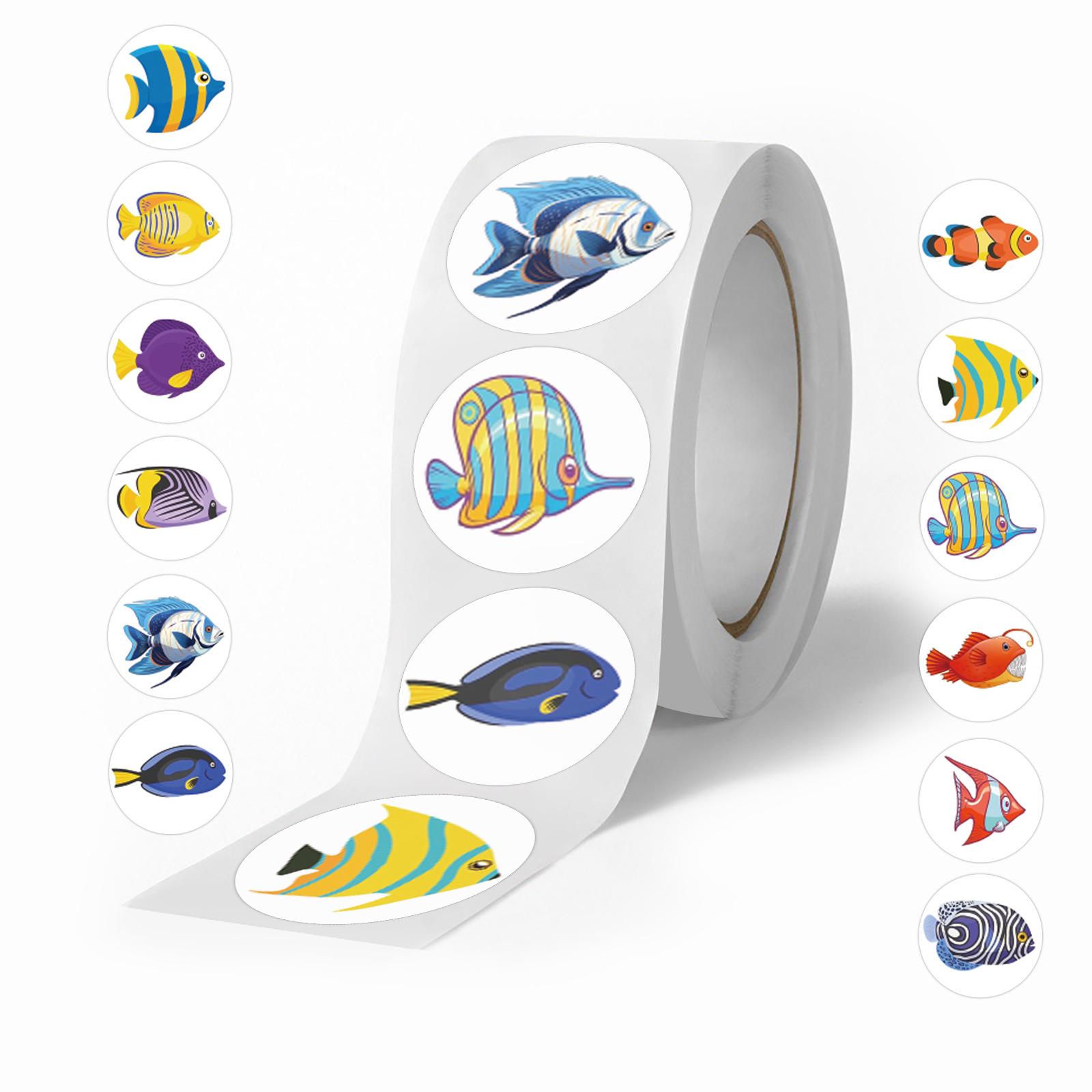 500 Sheets of Ocean Fish, Airplane, Car, Luggage, and Water Bottle Stickers