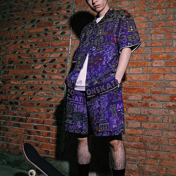 Li-Ning X Steven Harrington Cartoon Print Casual Shirt Men Tops Multicolor ASHS911-1