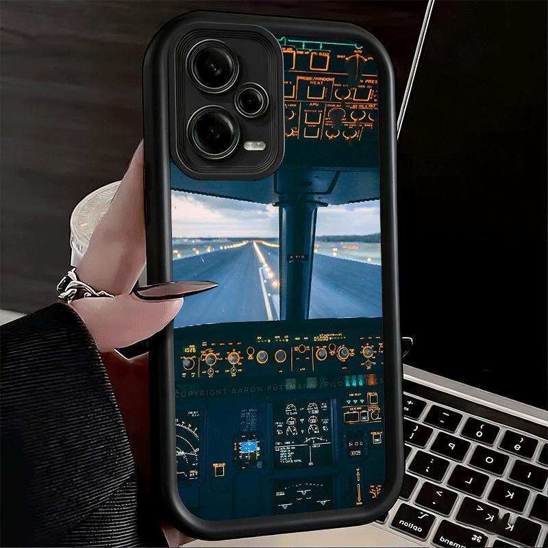 Phone Case for Xiaomi Redmi Note 15 14 13 Pro Plus Aviation Aeroplane Pilot Cockpit Shell 12S 11 11S 11T 5G 14S Soft Silicone Fu