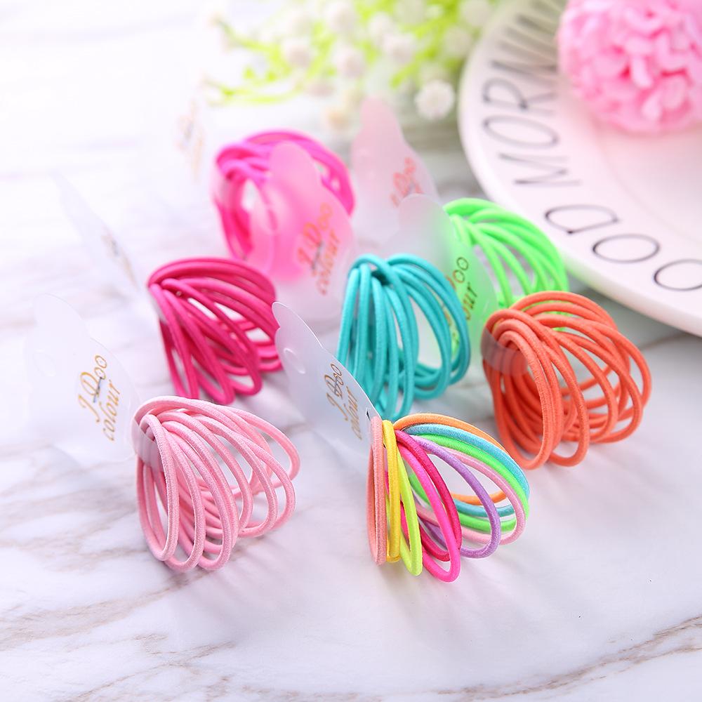 100PCS/bags  2mm Diameter 3cm  Kids Nylon Elastic Hair Bands Ponytail Holder Rope Elasticity Hair Ties for DIY Hair Accessories
