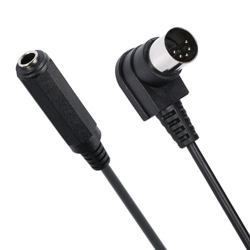 CERRXIAN 90 Elbow MIDI Cable, 5-Pin DIN Male to Monopris 6.35 mm (1/4 inch) TRS Stereo Audio Cable for MIDI Keyboards, Synthesizers, Organs, Electric