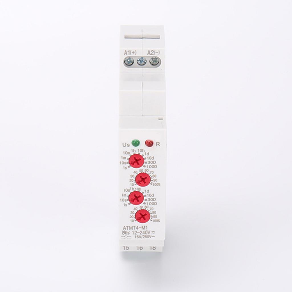 Multifunctional Time Delay Relaying 10 Functions DIN Rail Mount Wide Voltages Designs 12V 240V for Industrial Control