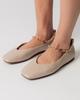 Ballet Flats with Chain Anna Lucci 19641 36 Beige Leather