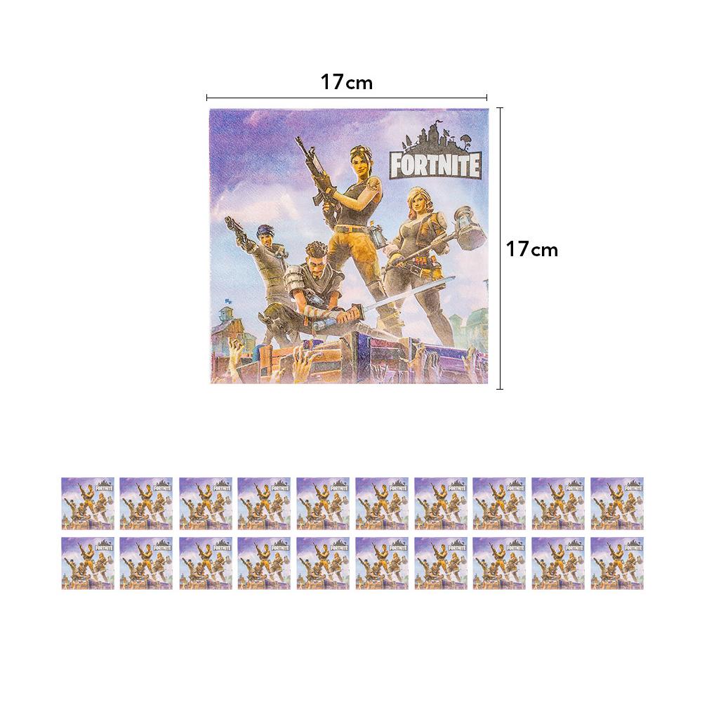 Video Games Tableware Including Plates Napkins Cups Tablecloth Pennant Straws