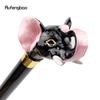 Ceramic Elephant Wooden Single Joint Fashion Wood Walking Stick Decorative Party Walking Cane Halloween Mace Wand Crosier 96cm