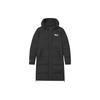 FILA Logo Printed Long Hooded Casual Down Jacket Men Outerwear Black F11M349907R-BK