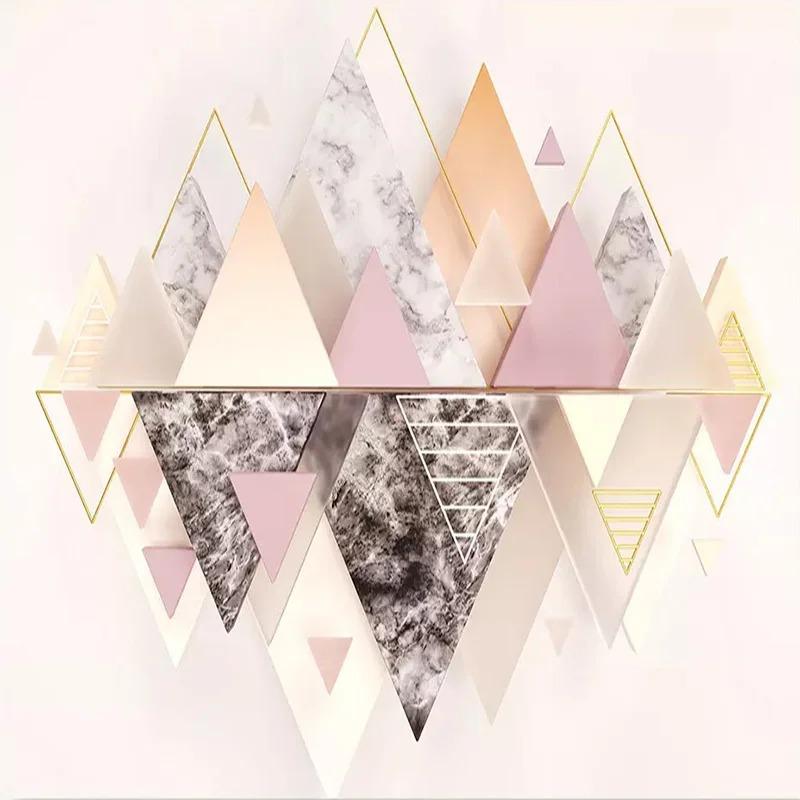 Modern Wallpaper 3d Geometric Triangle Abstract Wall Mural Living Room Bedroom Wall Paper