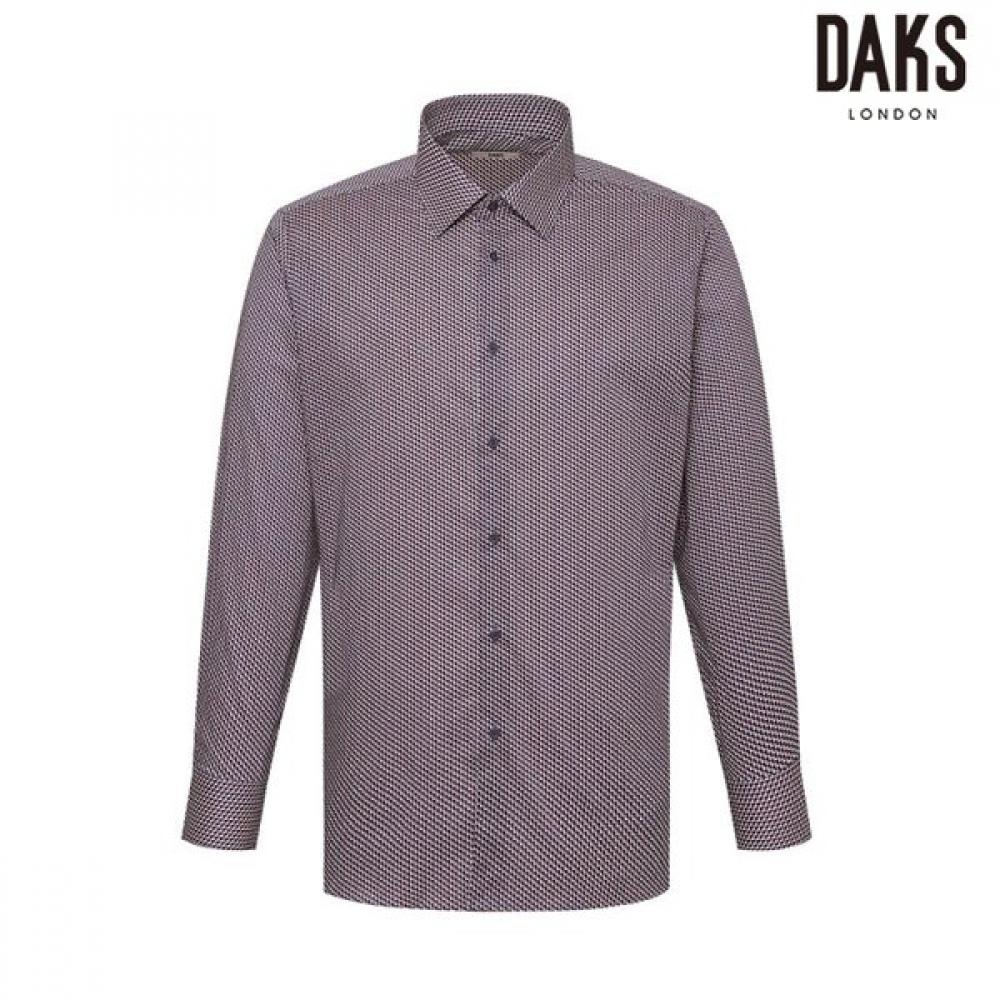

DakS Men S 100 Cotton Polygon Print Regular Fit dreSS Shirt dmS1Shdl133r1 Red/95
