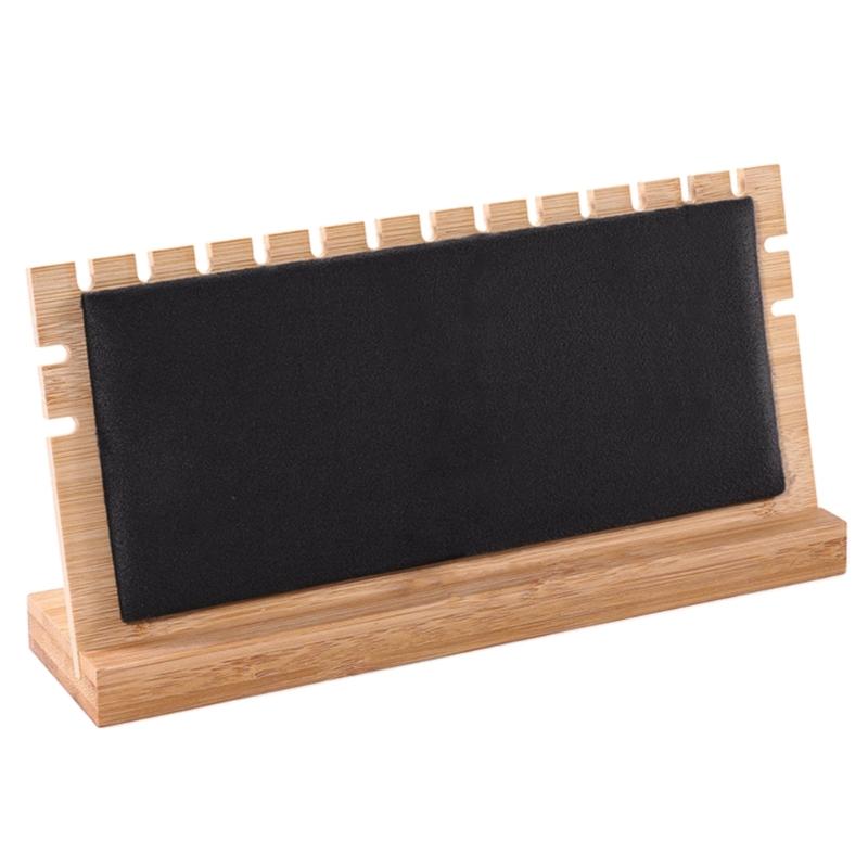 Wood Jewelry Rack Hanging Necklace Storage Holder for Counter Detachable Velvets Board Jewelry Display Props Decoration