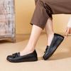 Fashion PU Leather Wedge Fashion Women Flats Black Designer Shoes Breathable Shoes Women Moccasins Casual Shoes Female Plus Size