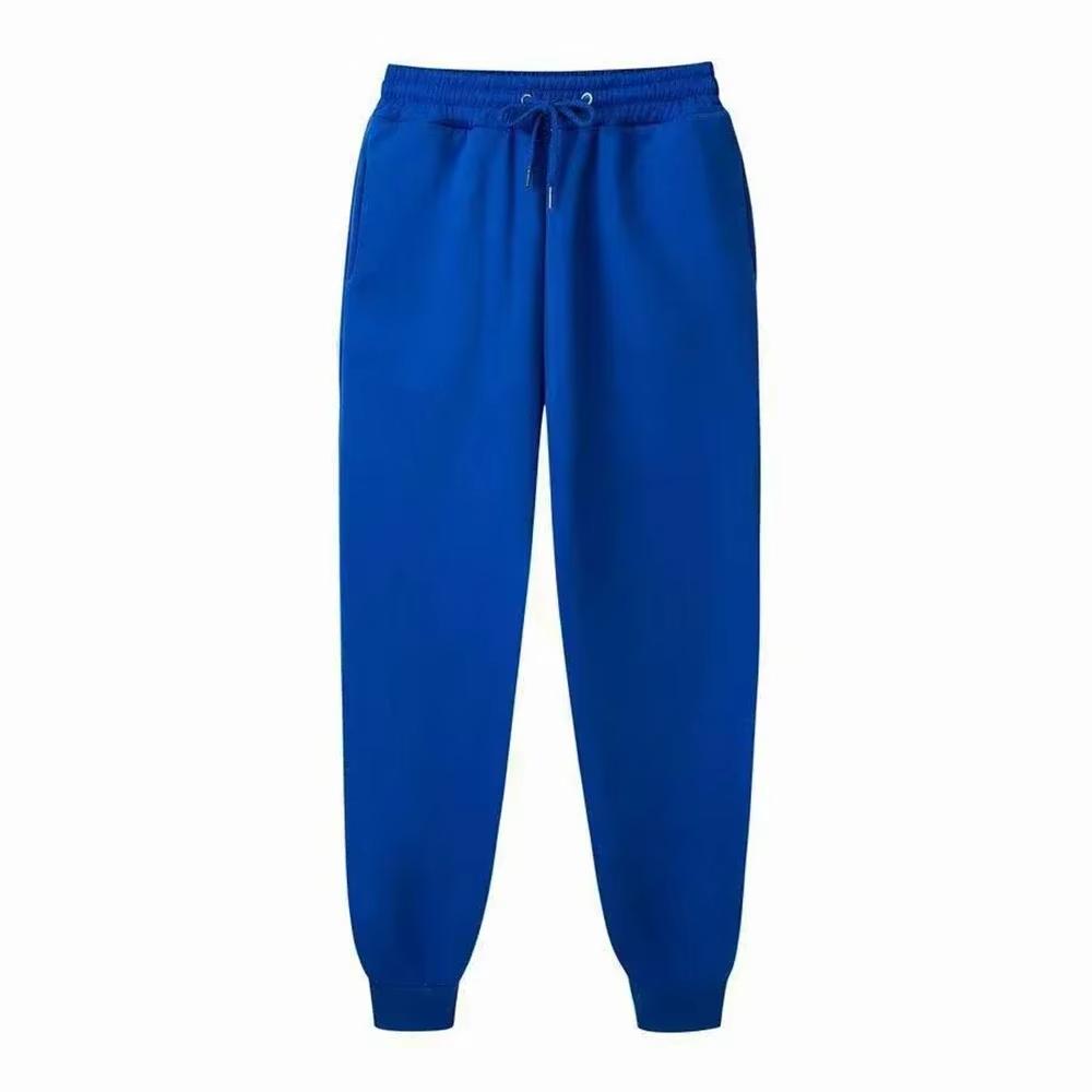 Men's Casual Sweatpants Fleece Sports Pants Unisex Fashion Solid Loose Trousers Streetwear Autumn Winter Jogging Pants