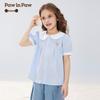 PawinPaw Girls' Cartoon Bear Short Sleeve Shirt