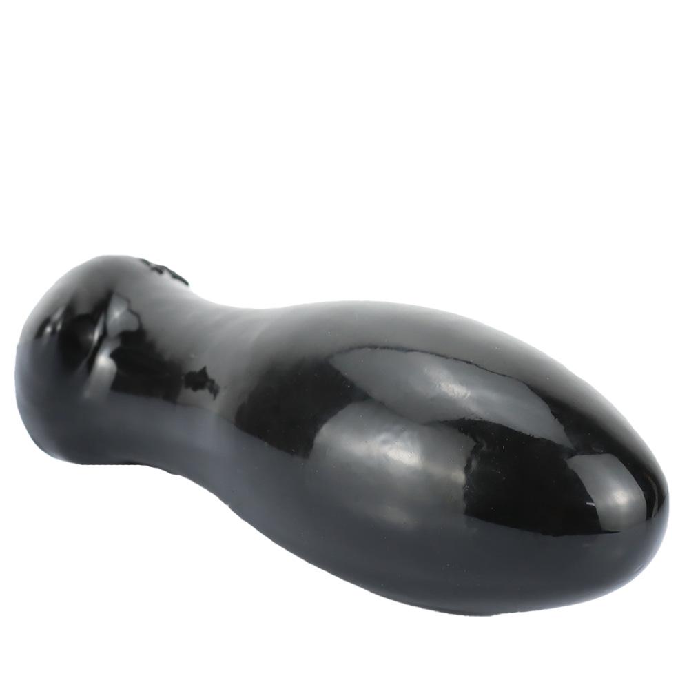 Black Dragon Egg Butt Plug - Large, Extra Thick Anal Dilator for Men and Women, Wearable Erotic Toy