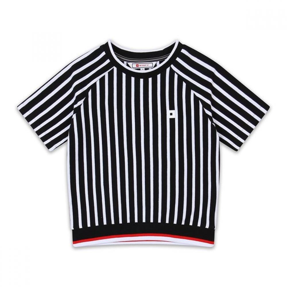 Onoff Women S STripe ShorT Sleeve T ShirT Of9412la Black BLACK/34