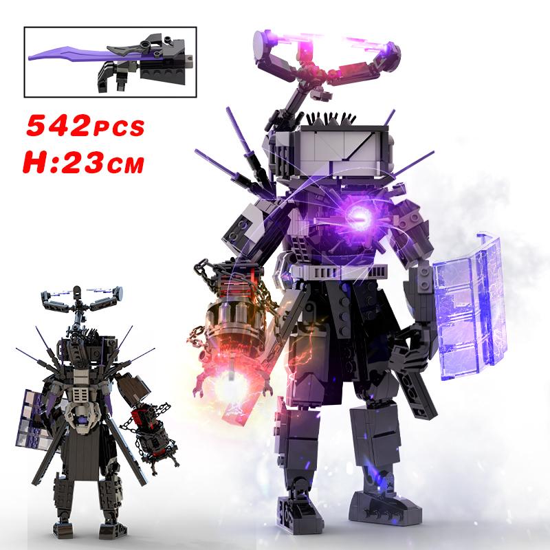 Skibidii Toileted Building Block Set - Giant G-Man TVman Speakerman Titan Boss Bricks Model Toy for Kids Xmas Gift Wholesale