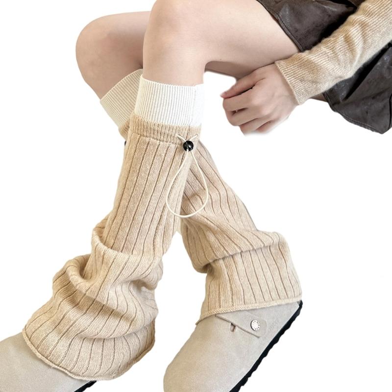 Travel Acrylic Leg Warmers Practical Construction Lightweight Cold Climate Essential Comfortable Stretchy Winter Socks