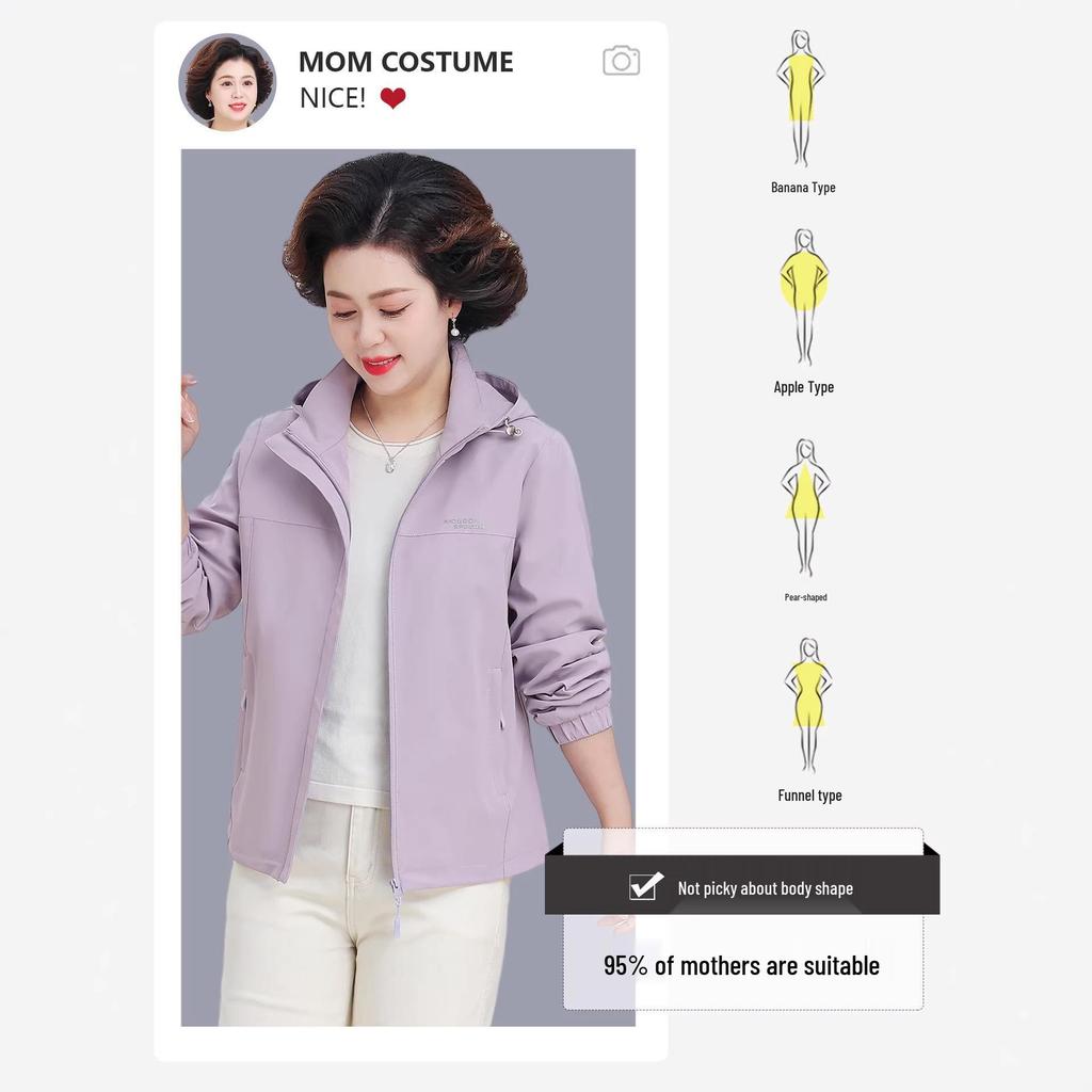 Frühlingsmode für Mama: Kapuzen-Freizeitjacke für Damen 50+ - Stilvoll für Frühling & Herbst