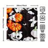 Tuniu Halloween Pumpkin Bat Pattern Shower Curtain Spooky Cute Decor For Bathroom Kids Room