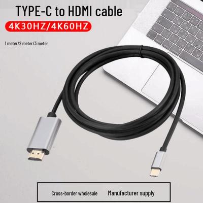 Type-C To HDMI 4K Screen Mirroring Cable with Aluminum Alloy Adapter